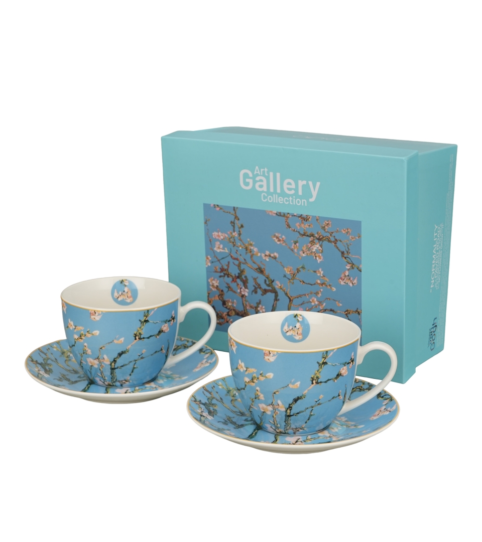 2 filiżanki ze spodkami Almond Blossom inspired by Van Gogh