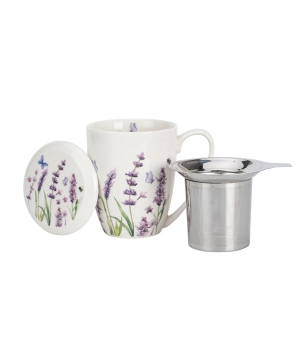 Kubek z zaparzaczem ze stali nierdzewnej CLASSIC LAVENDER