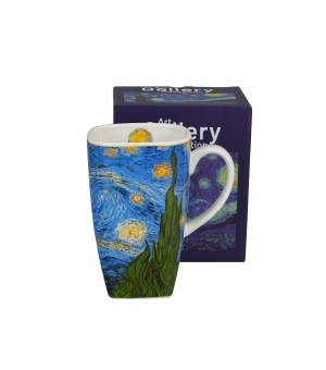 Kubek kwadratowy STARRY NIGHT inspired by Van Gogh