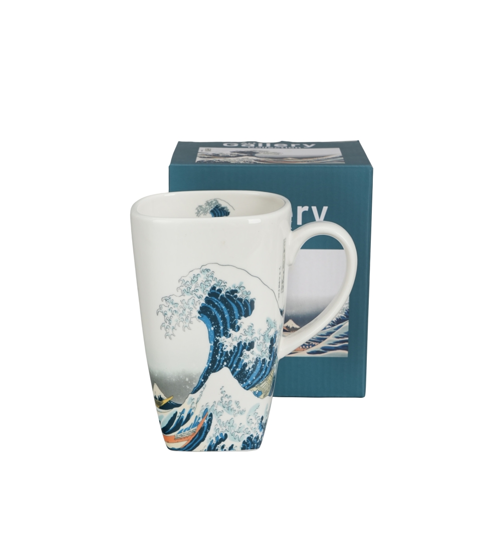 Kubek kwadratowy THE GREAT WAVE inspired by K. Hokusai