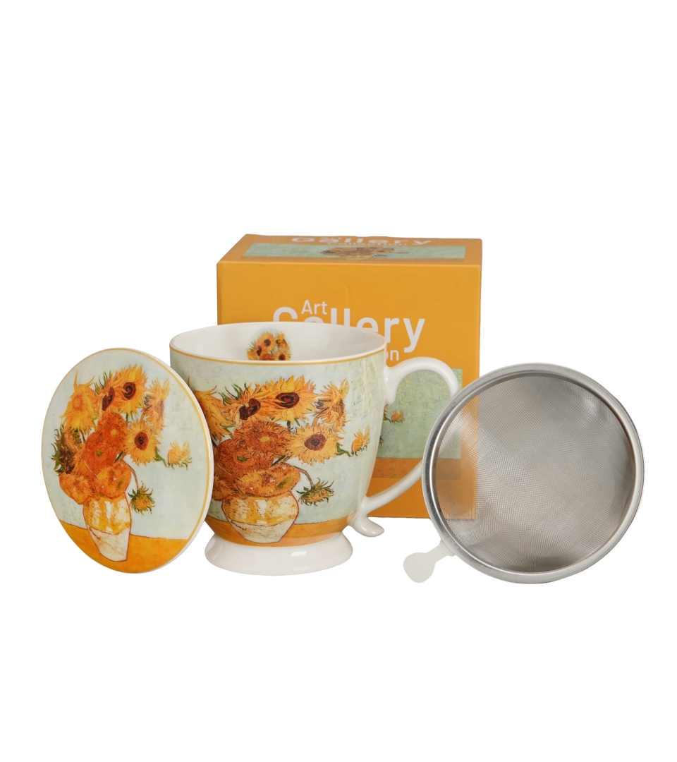 Zaparzacz na stopce SUNFLOWERS inspired by Van Gogh