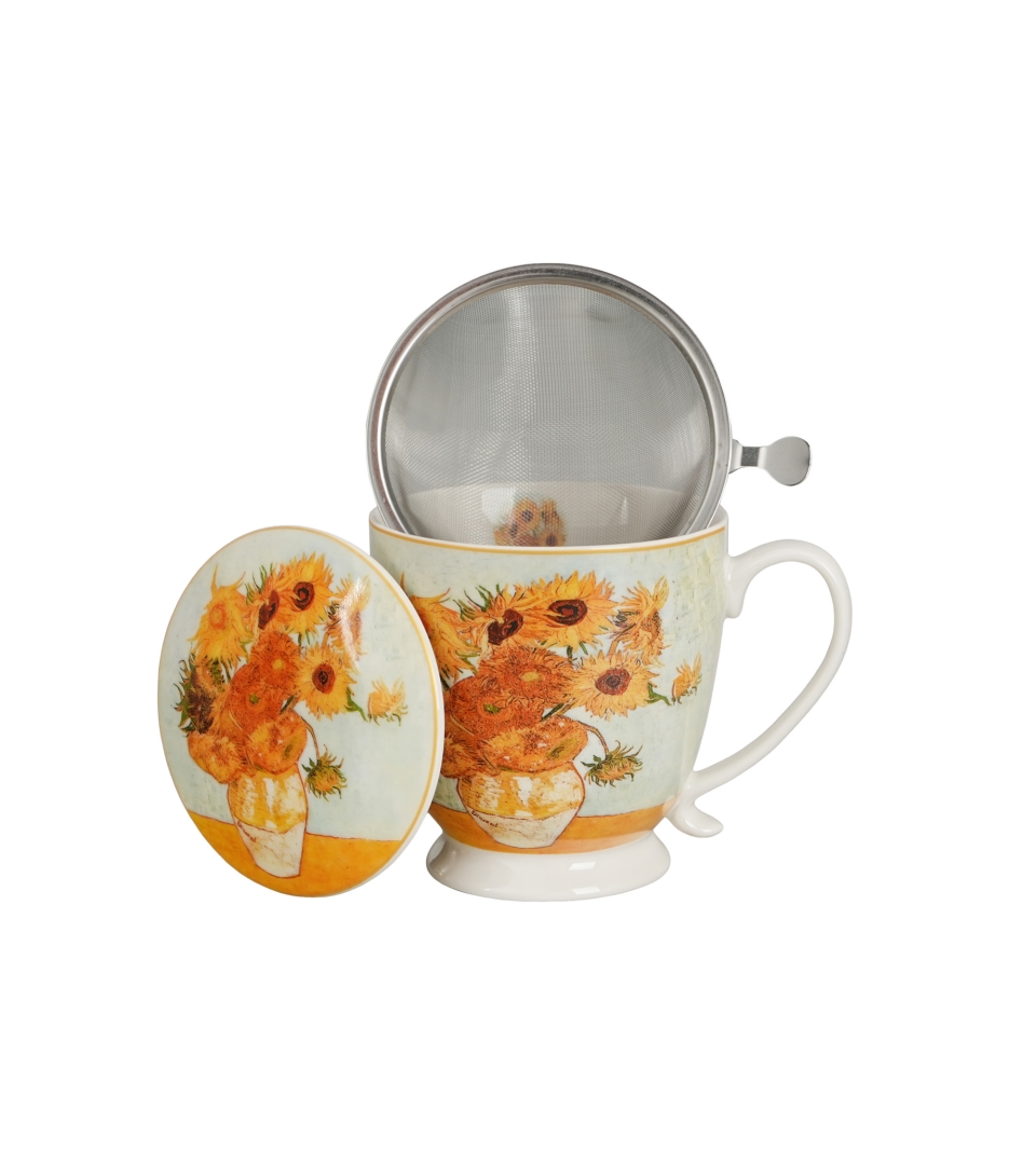 Zaparzacz na stopce SUNFLOWERS inspired by Van Gogh