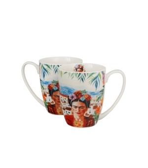 2 kubki classic MEXICAN ART RED