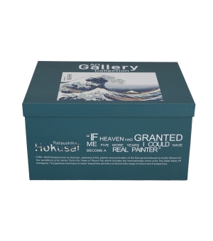 Zestaw dzbanek z zaparzaczem ze stali nierdzewnej i 2 filiżanki ze spodkami THE GREAT WAVE inspired by Hokusai