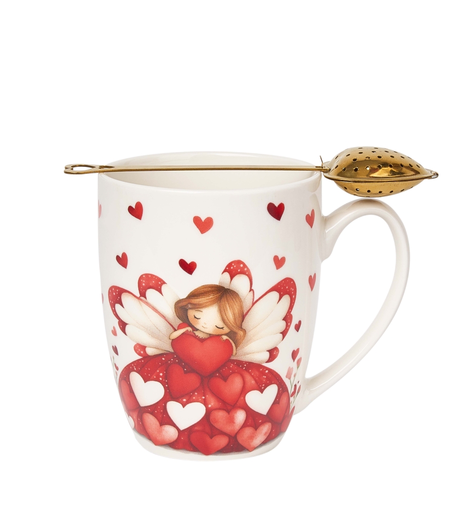 Kubek classic z zaparzaczem "serce" ANIOŁ