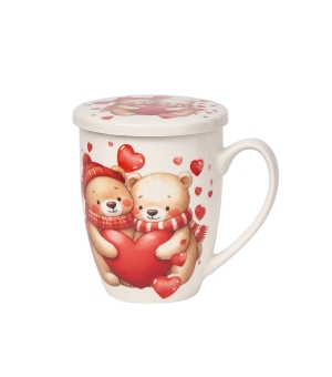 Kubek z zaparzaczem MISIE Z SERCAMI