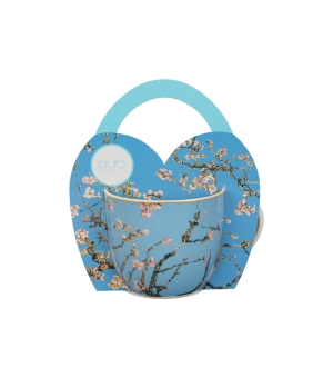 Kubek 460 ml w "koszyczku" ALMOND BLOSSOM inspired by Van Gogh (sprzedaż w zestawach po 4 szt.)