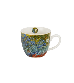 Kubek 460 ml w "koszyczku" IRISES inspired by Van Gogh (sprzedaż w zestawach po 4 szt.)