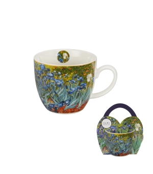 Kubek 460 ml w "koszyczku" IRISES inspired by Van Gogh (sprzedaż w zestawach po 4 szt.)