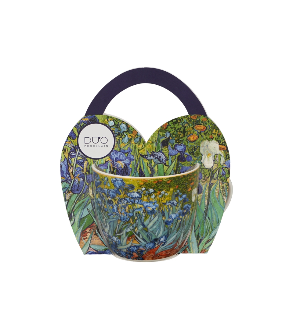 Kubek 460 ml w "koszyczku" IRISES inspired by Van Gogh (sprzedaż w zestawach po 4 szt.)