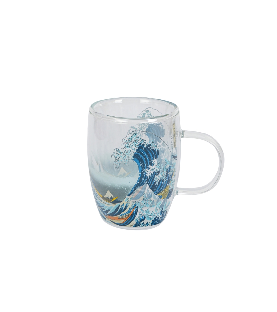 Kubek szklany z podwójną ścianką THE GREAT WAVE inspired by HOKUSAI