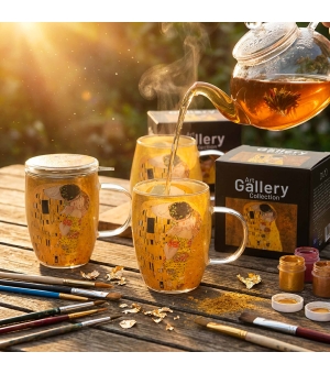 Kubek szklany THE KISS CLASSIC inspired by G. Klimt
