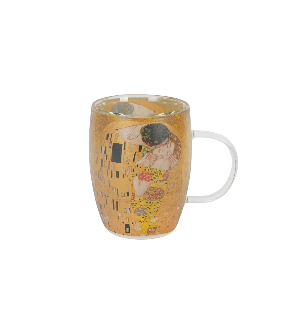 Kubek szklany z podwójną ścianką THE KISS CLASSIC inspired by G. Klimt