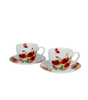 2 filiżanki ze spodkami CLASSIC POPPIES