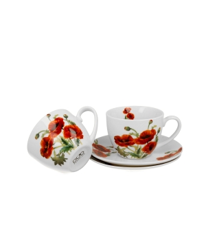2 filiżanki ze spodkami CLASSIC POPPIES