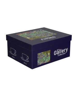 2 filiżanki ze spodkami Irises inspired by Van Gogh