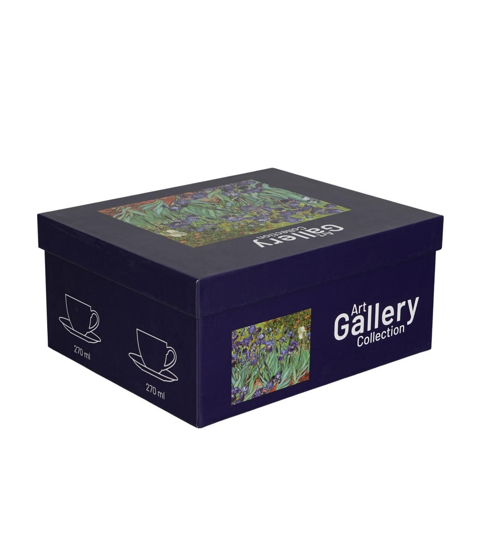 2 filiżanki ze spodkami Irises inspired by Van Gogh