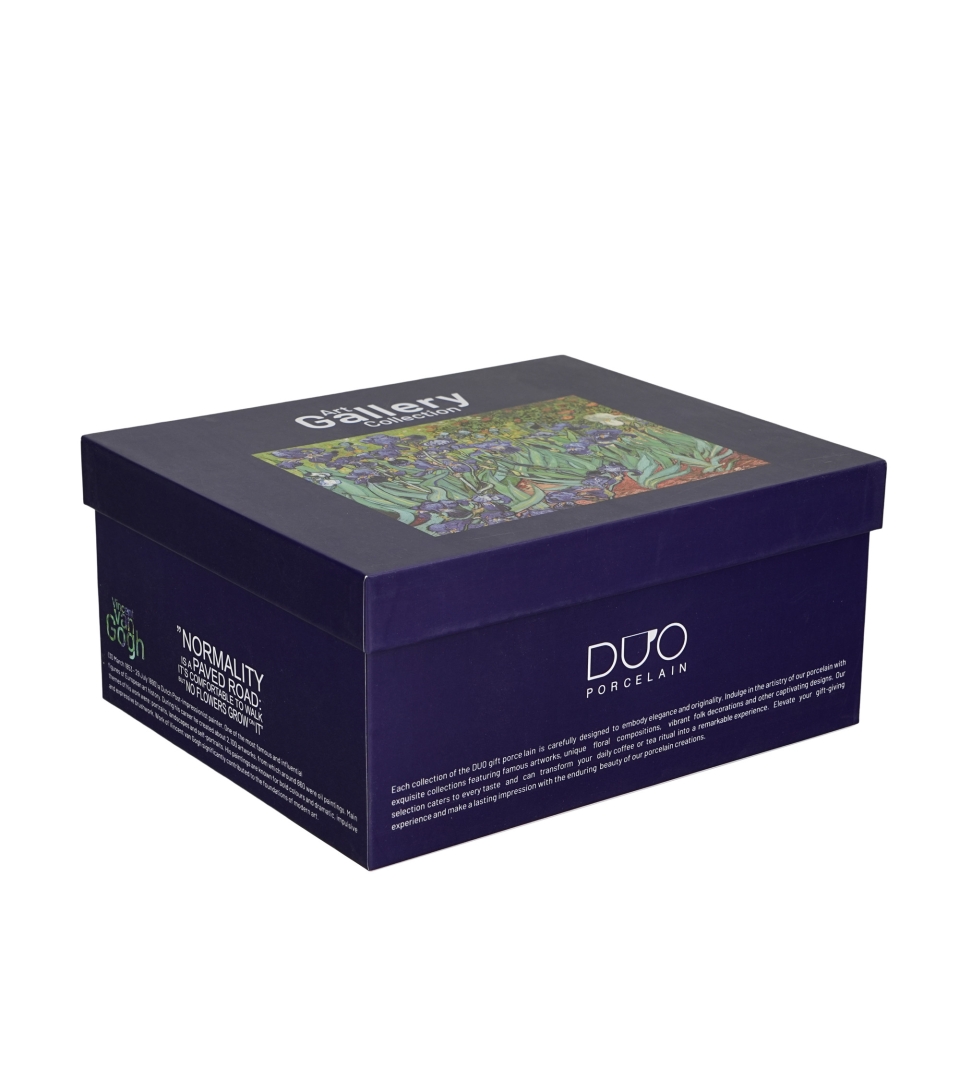 2 filiżanki ze spodkami Irises inspired by Van Gogh