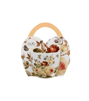 Kubek 460 ml w "koszyczku" ZAHRA (sprzedaż w zestawach po 4 szt.)