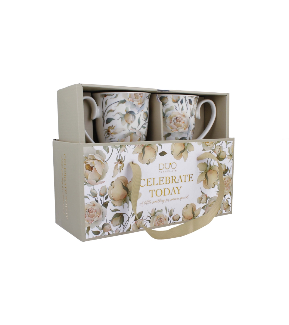 2 kubki royal ENGLISH ROSES WHITE