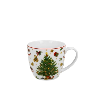 Kubek 460 ml "w koszyczku" CHRISTMAS TREE