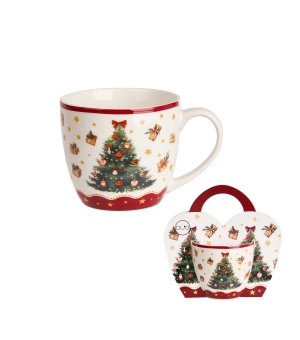 Kubek 460 ml "w koszyczku" CHRISTMAS TREE 3