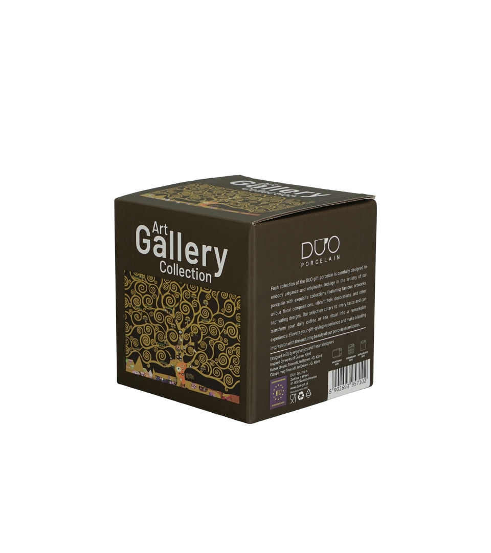 Kubek classic TREE OF LIFE Brown inspired by Gustav Klimt