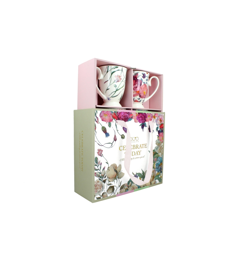 Komplet 4 kubki royal FLOWER