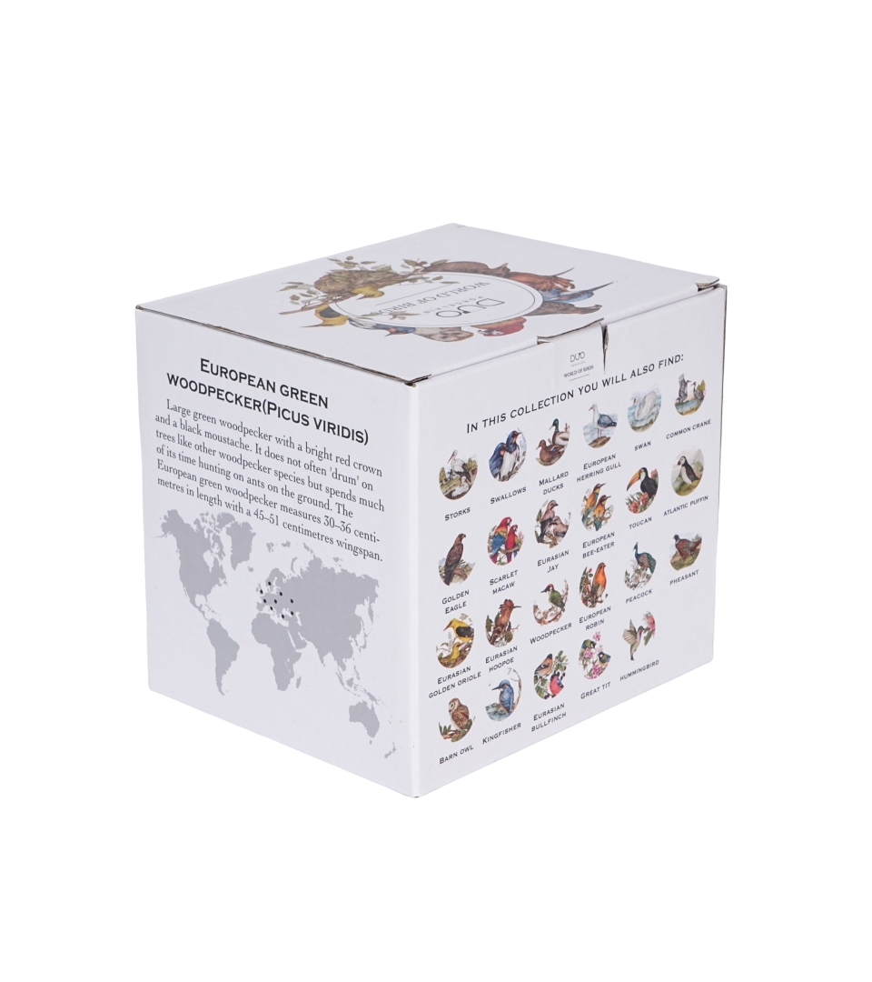 Kubek 400 ml Ptasi Świat DZIĘCIOŁ ZIELONY