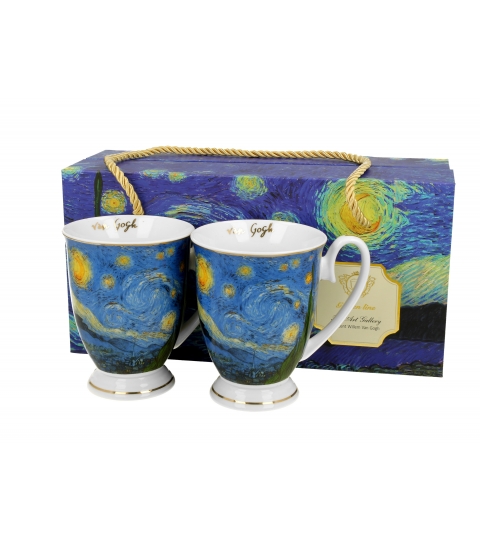 2 kubki royal STARRY NIGHT inspired by Van Gogh - Golden Line