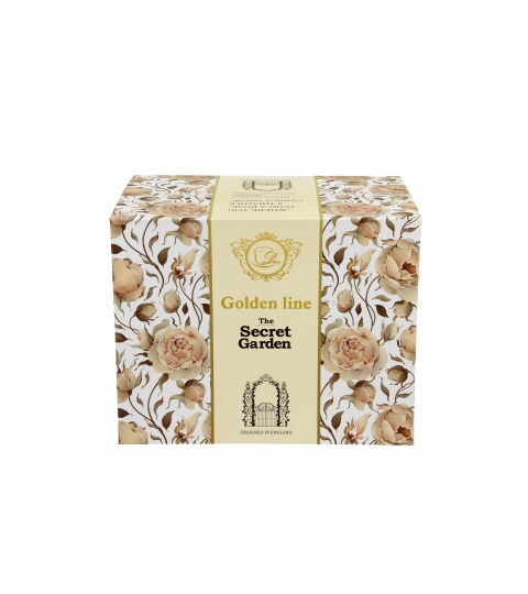 Kubek na stopce ENGLISH ROSES WHITE - Golden Line