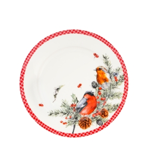 Komplet 2 talerze deserowe CHRISTMAS BIRDS 1