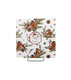 Komplet 2 talerze deserowe CHRISTMAS BIRDS