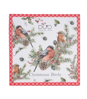 Talerz duży CHRISTMAS BIRDS 1