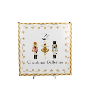 Komplet 2 talerze deserowe CHRISTMAS BALLERINA