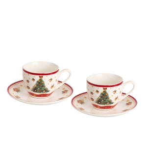 2 filiżanki espresso ze spodkami CHRISTMAS TREE 3