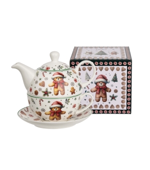 Filiżanka z dzbankiem i spodkiem CHRISTMAS CUTIES