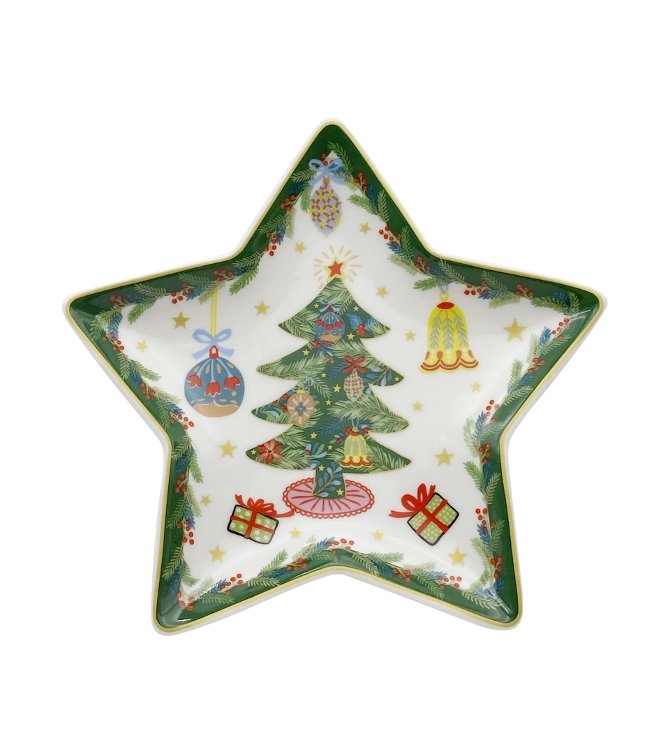 Komplet 2 talerzyki gwiazdka AROUND CHRISTMAS TREE