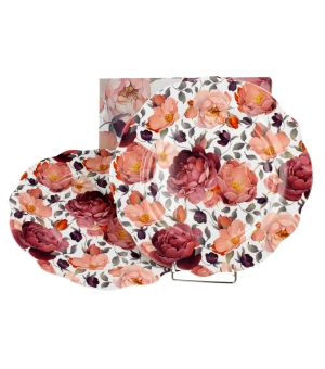 Komplet 2 talerze obiadowe SPRING ROSES WHITE