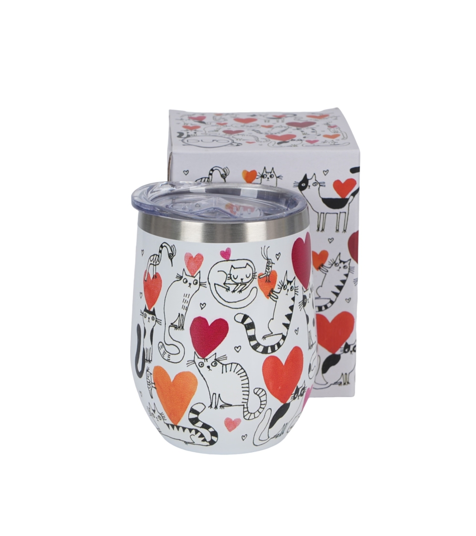 Kubek termiczny Koci Świat SERCA