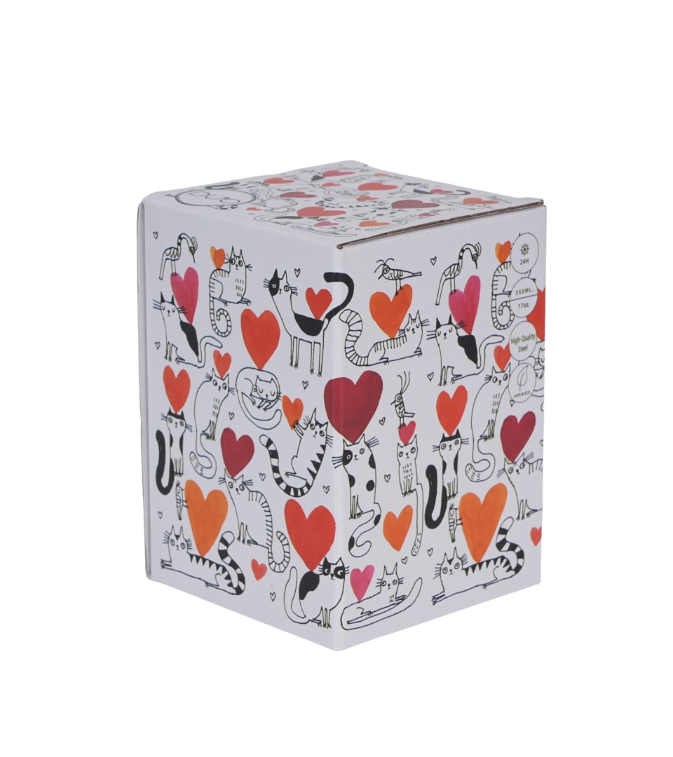 Kubek termiczny Koci Świat SERCA