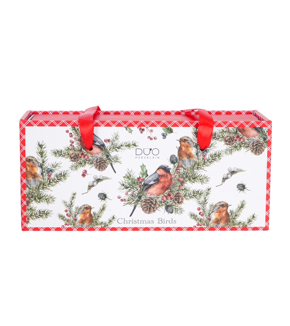 2 kubki classic "opakowanie szuflada" CHRISTMAS BIRDS 1