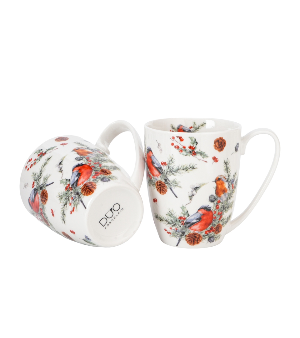 2 kubki classic "opakowanie szuflada" CHRISTMAS BIRDS 1