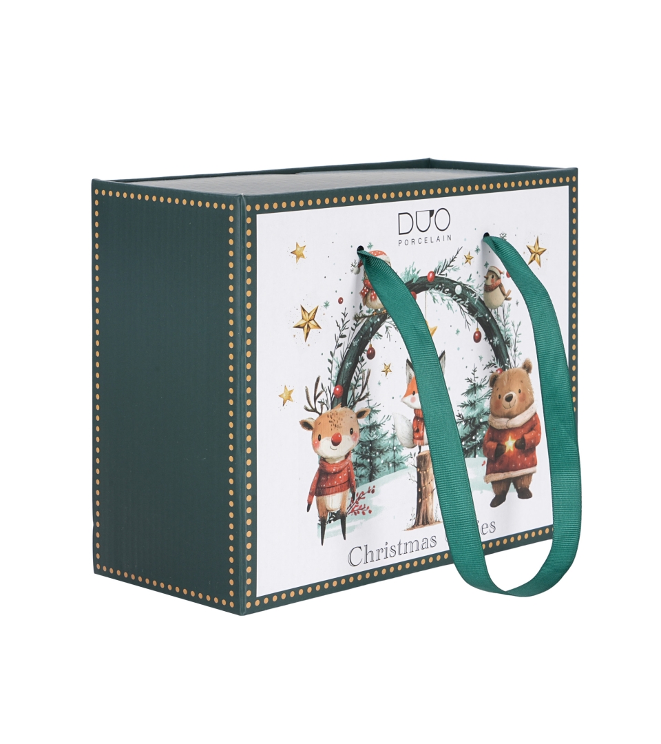 2 Filiżanki ze spodkami "opakowanie szuflada" CHRISTMAS CUTIES 2