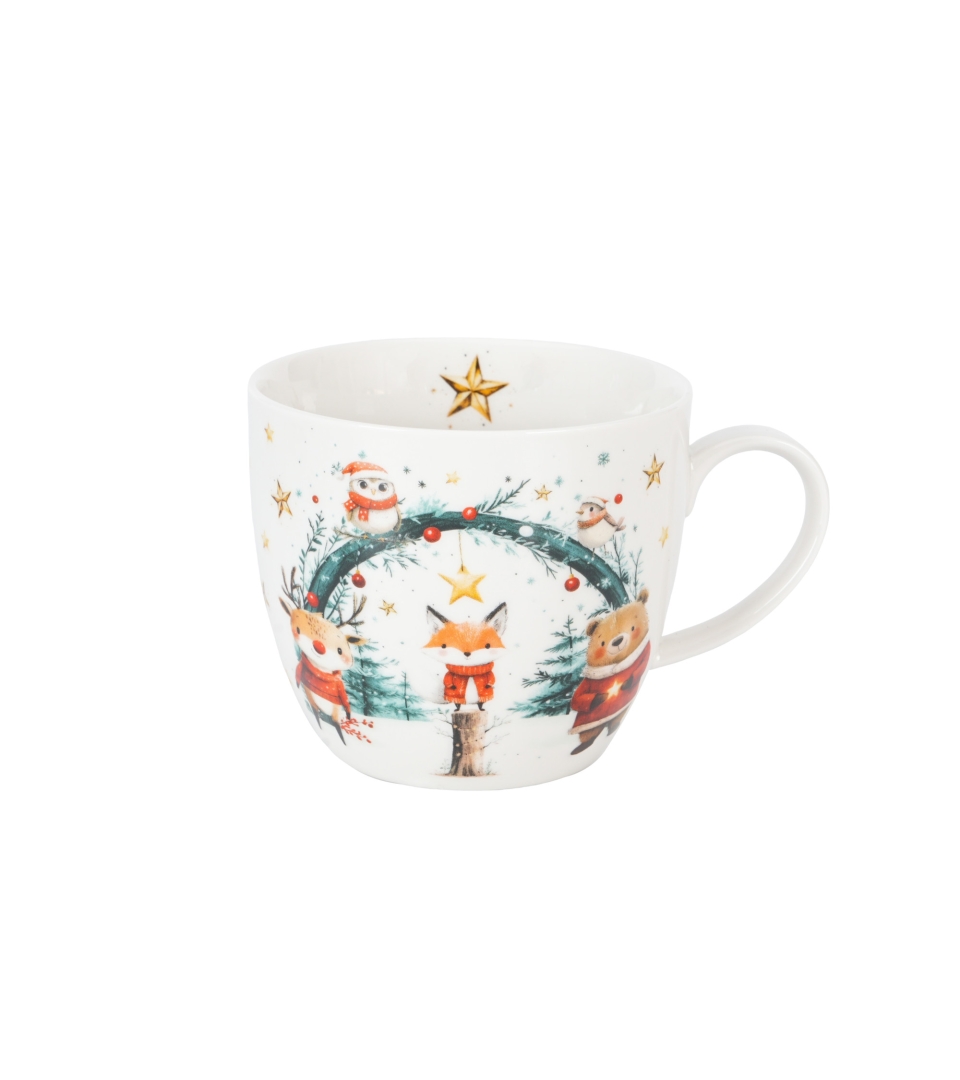 Kubek 460 ml "w koszyczku" CHRISTMAS CUTIES 2