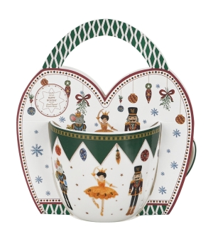 Kubek 460 ml w "koszyczku" NUTCRACKER