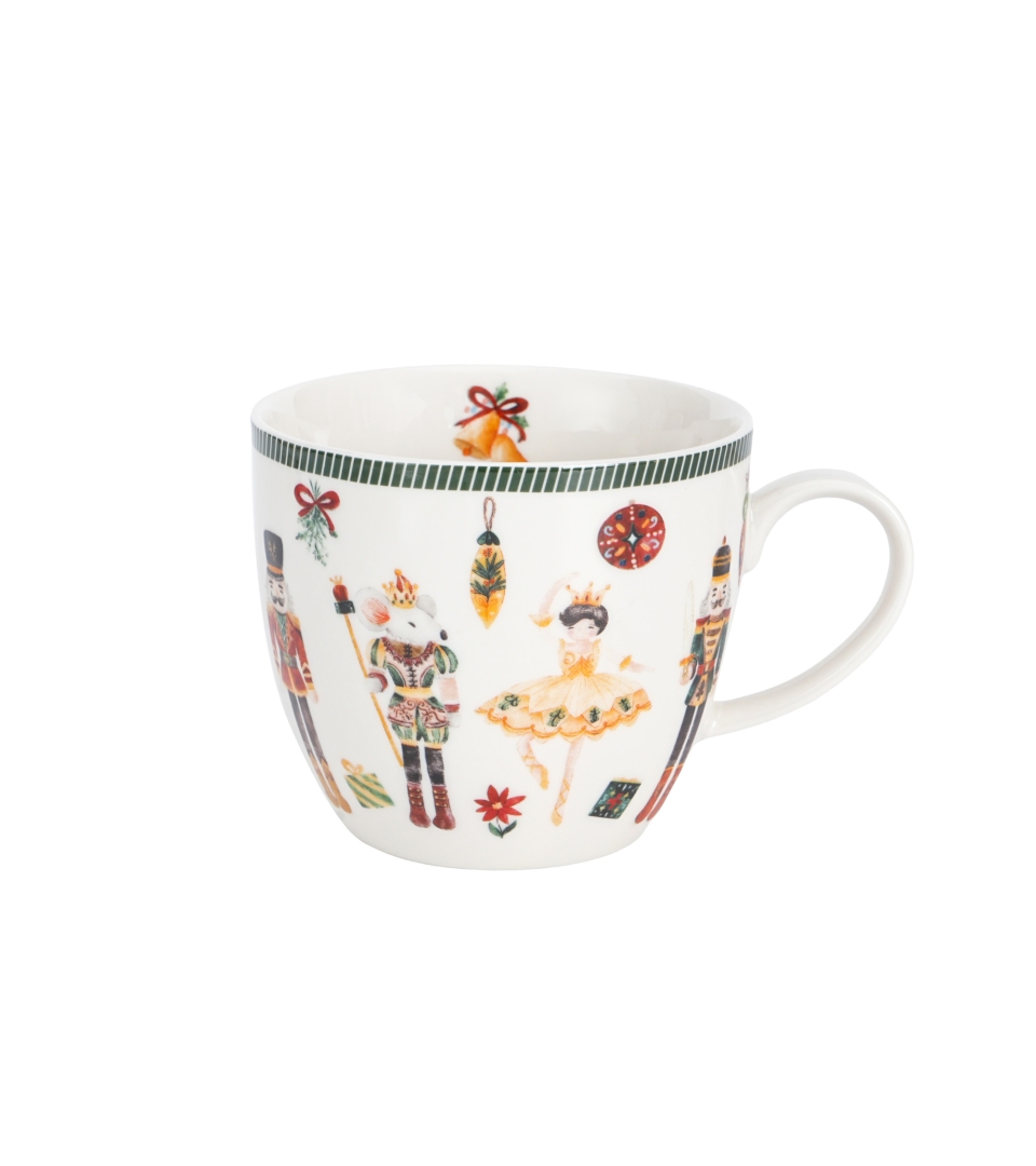 Kubek 460 ml w "koszyczku" CHRISTMAS NUTCRACKER