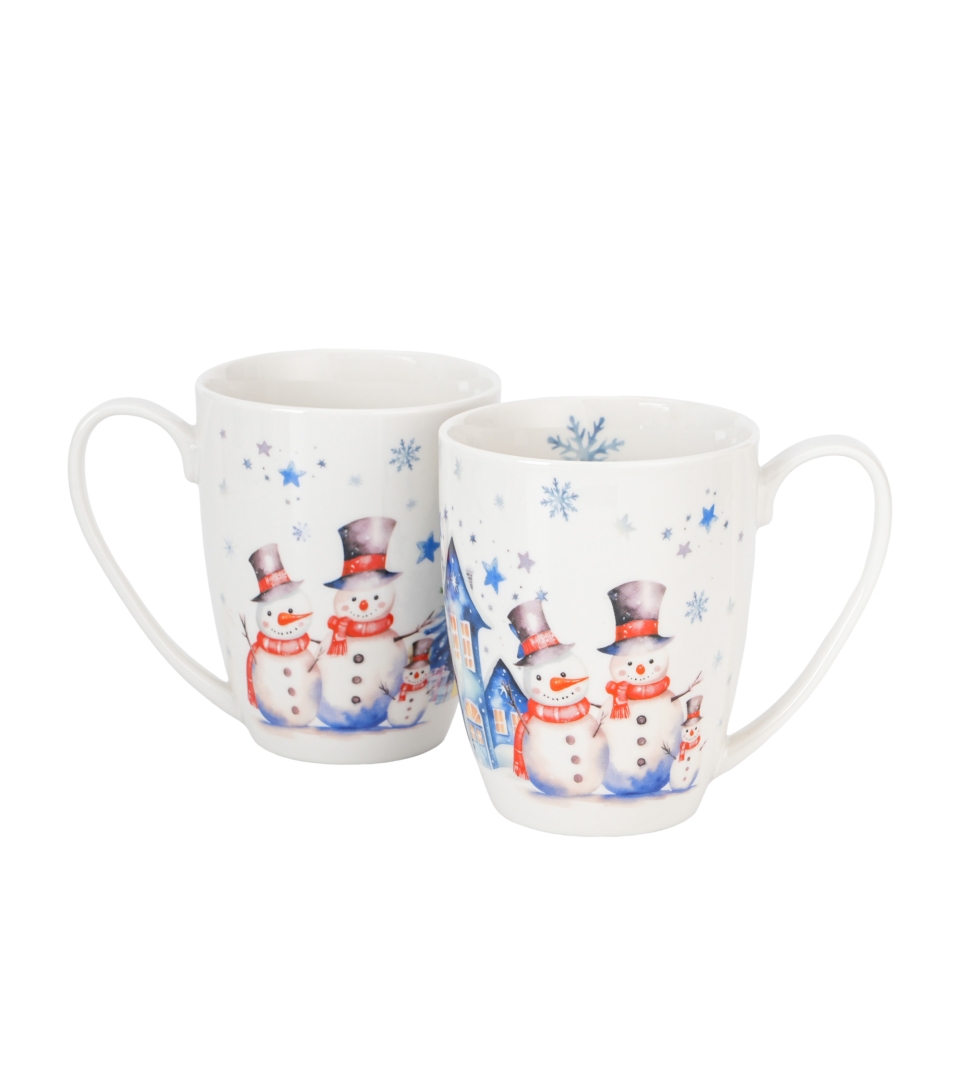 2 kubki classic "opakowanie szuflada" SNOWMAN