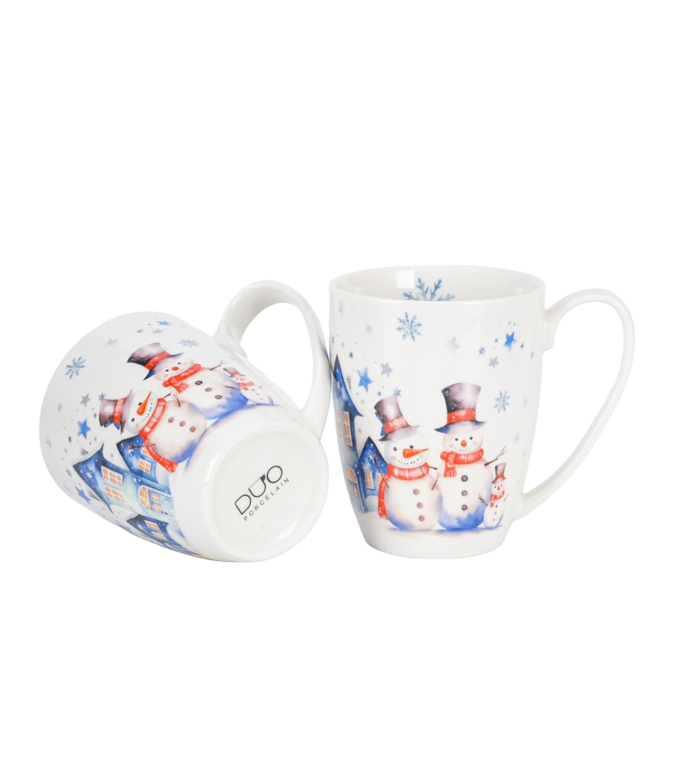2 kubki classic "opakowanie szuflada" SNOWMAN