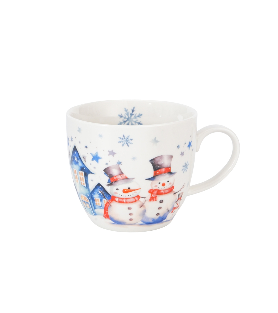Kubek 460 ml "w koszyczku" SNOWMAN